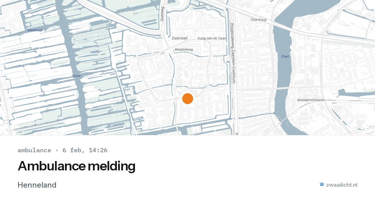 Ambulance melding — 6 feb 2026