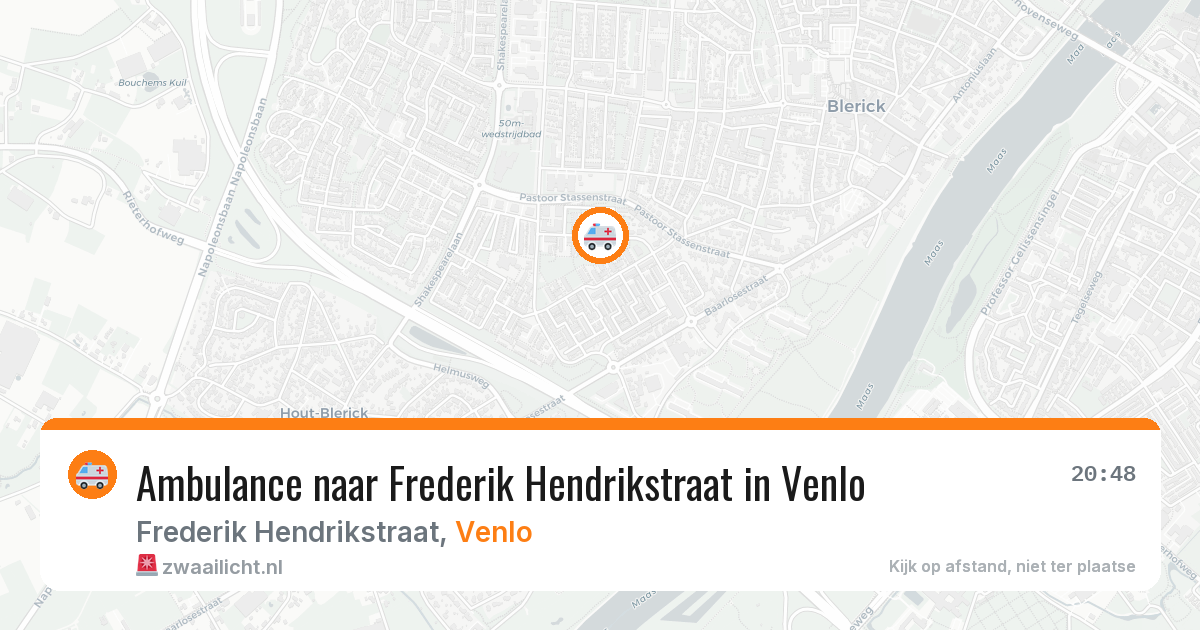 Ambulance naar Frederik Hendrikstraat in Venlo — 29 jul 2026