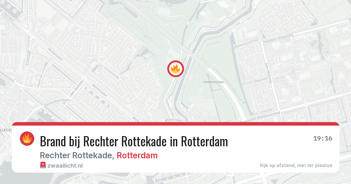 Brand bij Rechter Rottekade in Rotterdam — 27 mei 2026