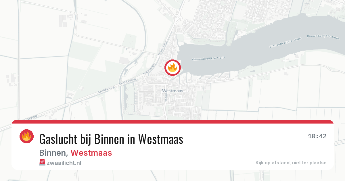 Gaslucht bij Binnen in Westmaas — 4 jun 2026