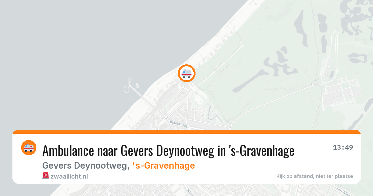Ambulance naar Gevers Deynootweg in 's-Gravenhage — 25 mei 2026