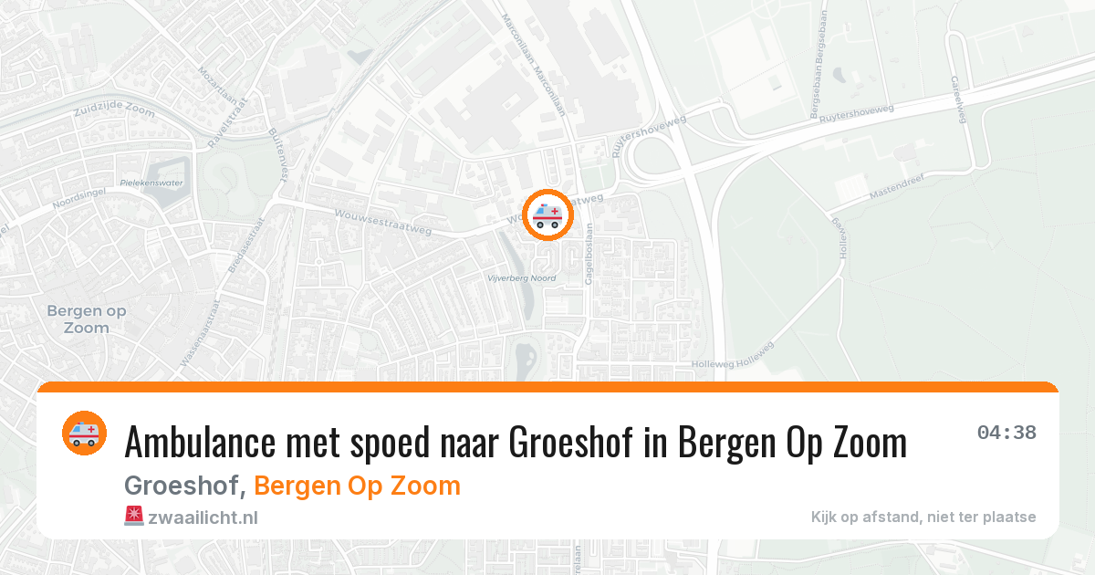 Ambulance met spoed naar Groeshof in Bergen Op Zoom — 19 mrt 2026