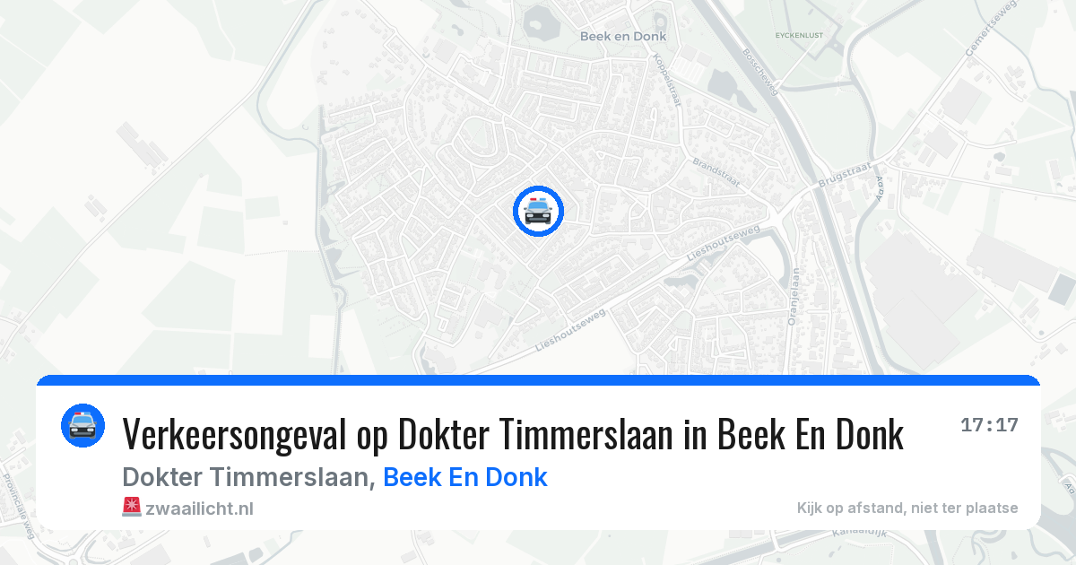Verkeersongeval op Dokter Timmerslaan in Beek En Donk — 6 jul 2026
