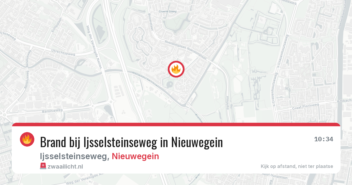Brand bij Ijsselsteinseweg in Nieuwegein — 20 jun 2026