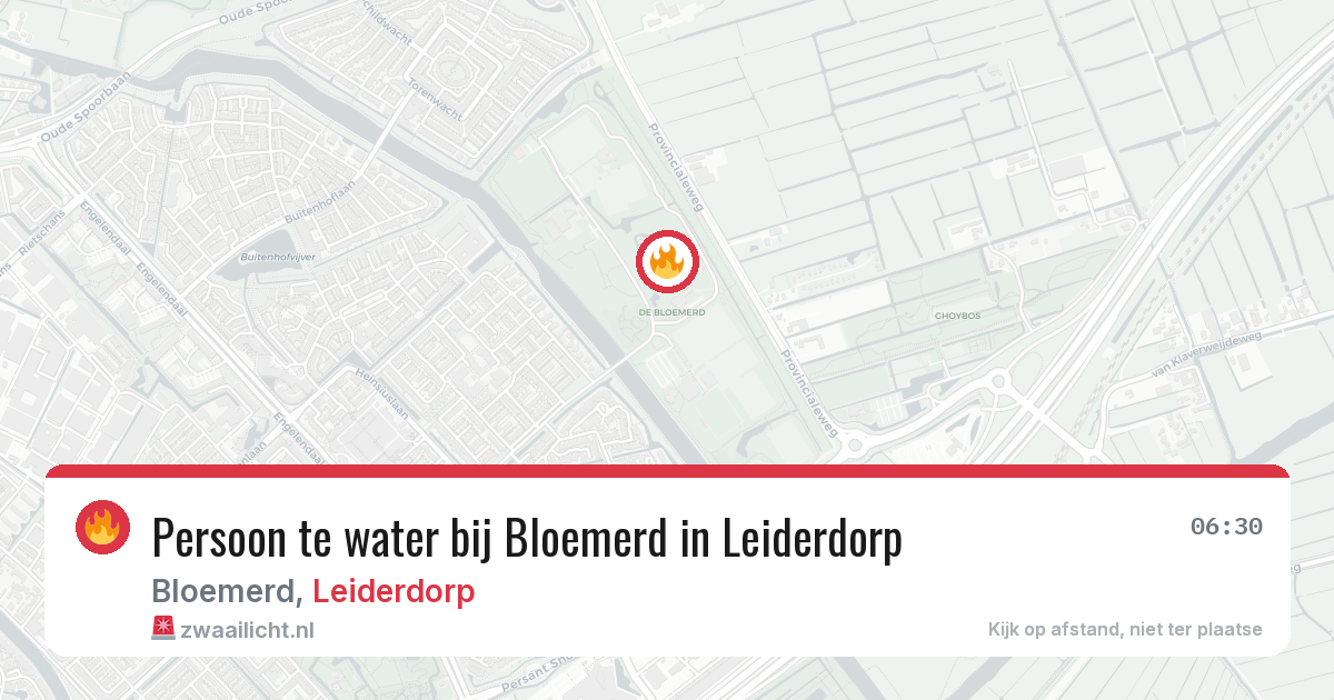 Persoon te water bij Bloemerd in Leiderdorp — 23 mei 2026