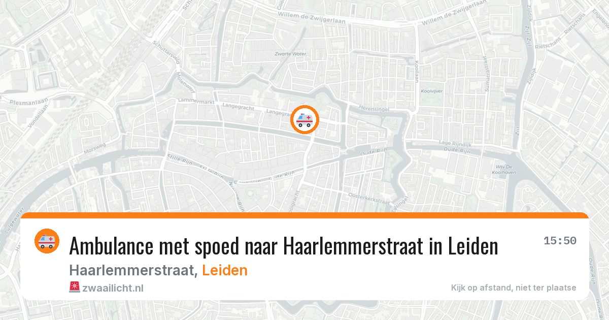 Ambulance met spoed naar Haarlemmerstraat in Leiden — 1 aug 2026