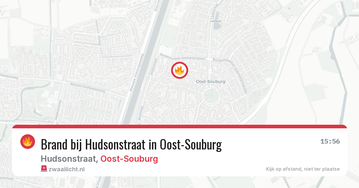 Brand bij Hudsonstraat in Oost-Souburg — 23 jun 2026