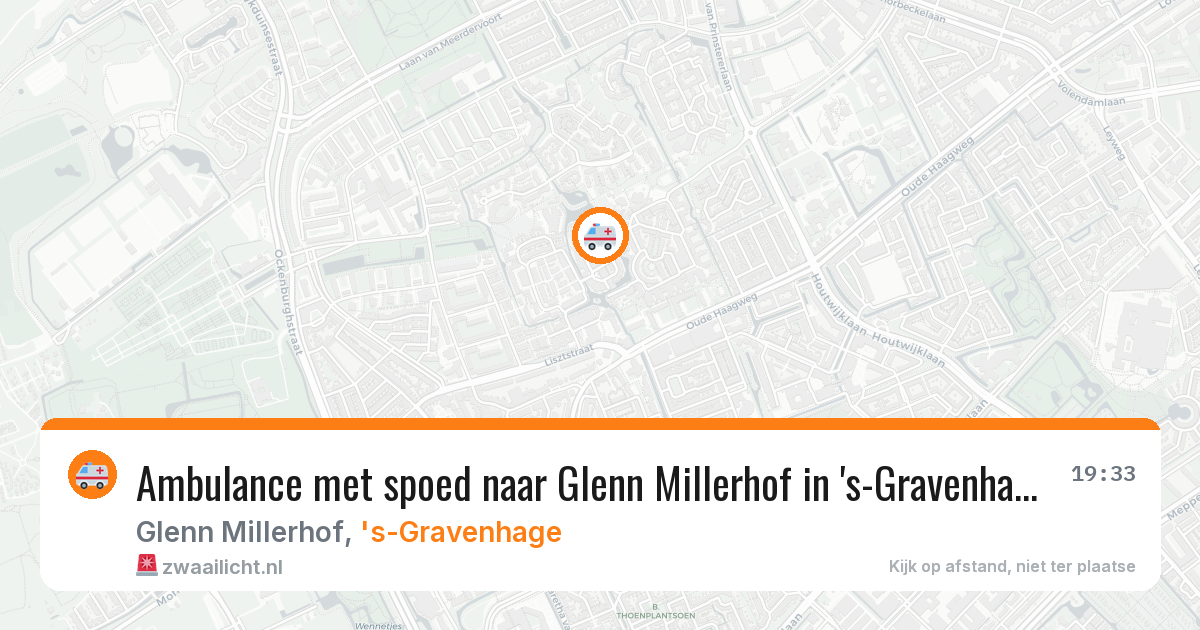 Ambulance met spoed naar Glenn Millerhof in 's-Gravenhage — 2 jul 2026