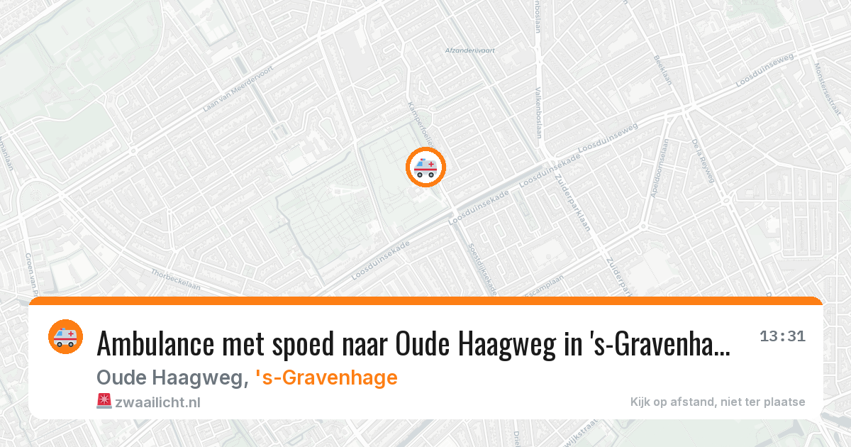 Ambulance met spoed naar Oude Haagweg in 's-Gravenhage — 9 apr 2026