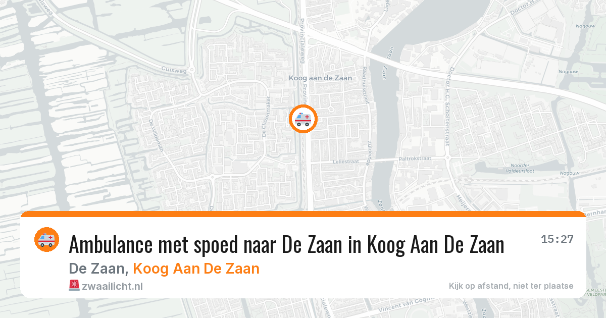 Ambulance met spoed naar De Zaan in Koog Aan De Zaan — 17 apr 2026