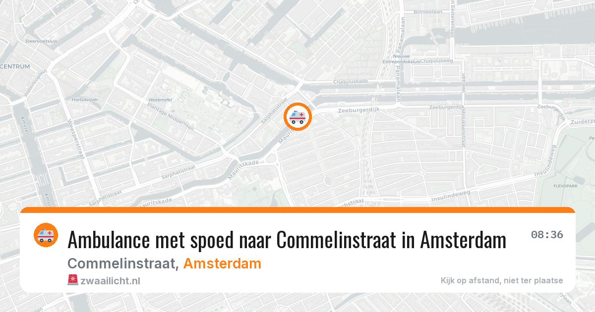 Ambulance met spoed naar Commelinstraat in Amsterdam — 16 mei 2026