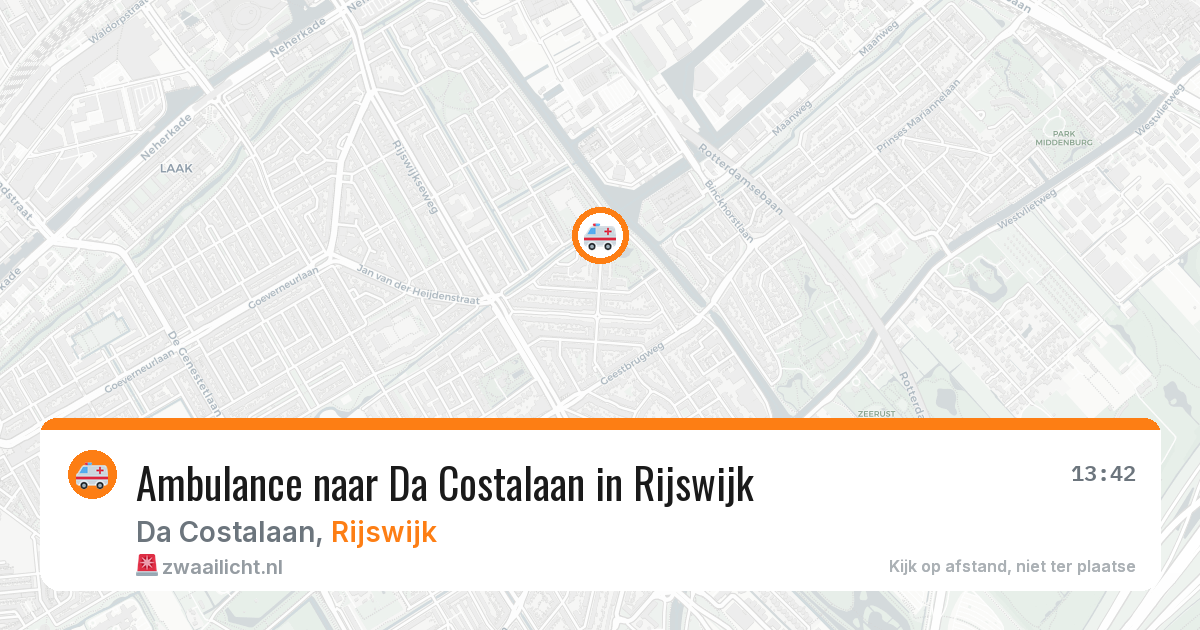 Ambulance naar Da Costalaan in Rijswijk — 24 mei 2026