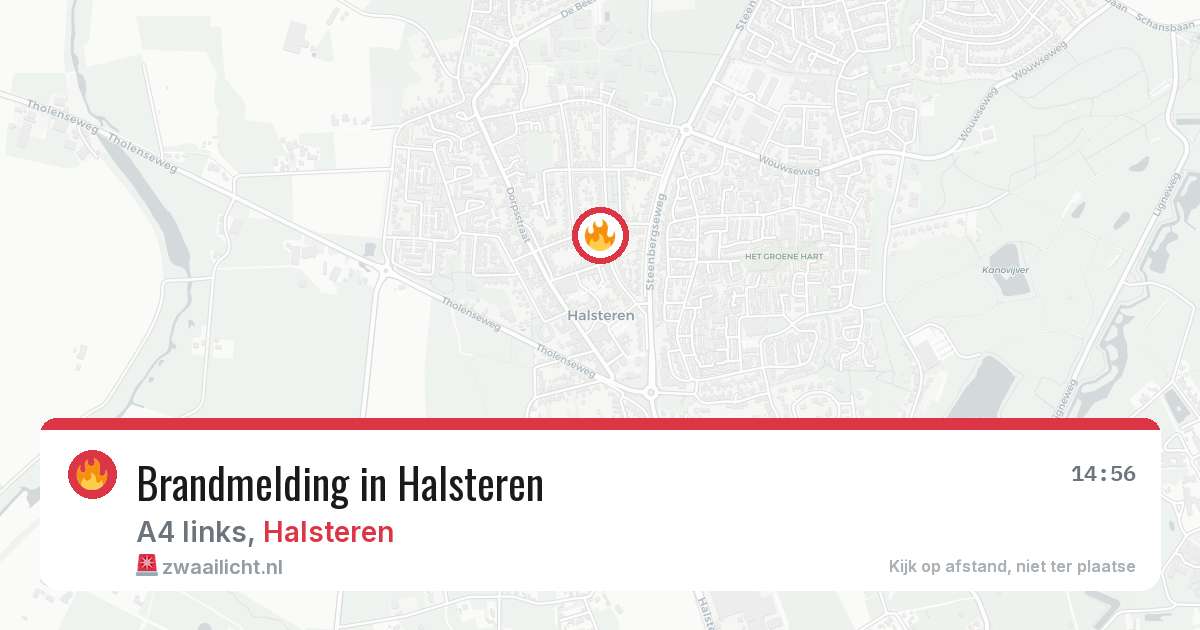Brandmelding in Halsteren — 27 jul 2026