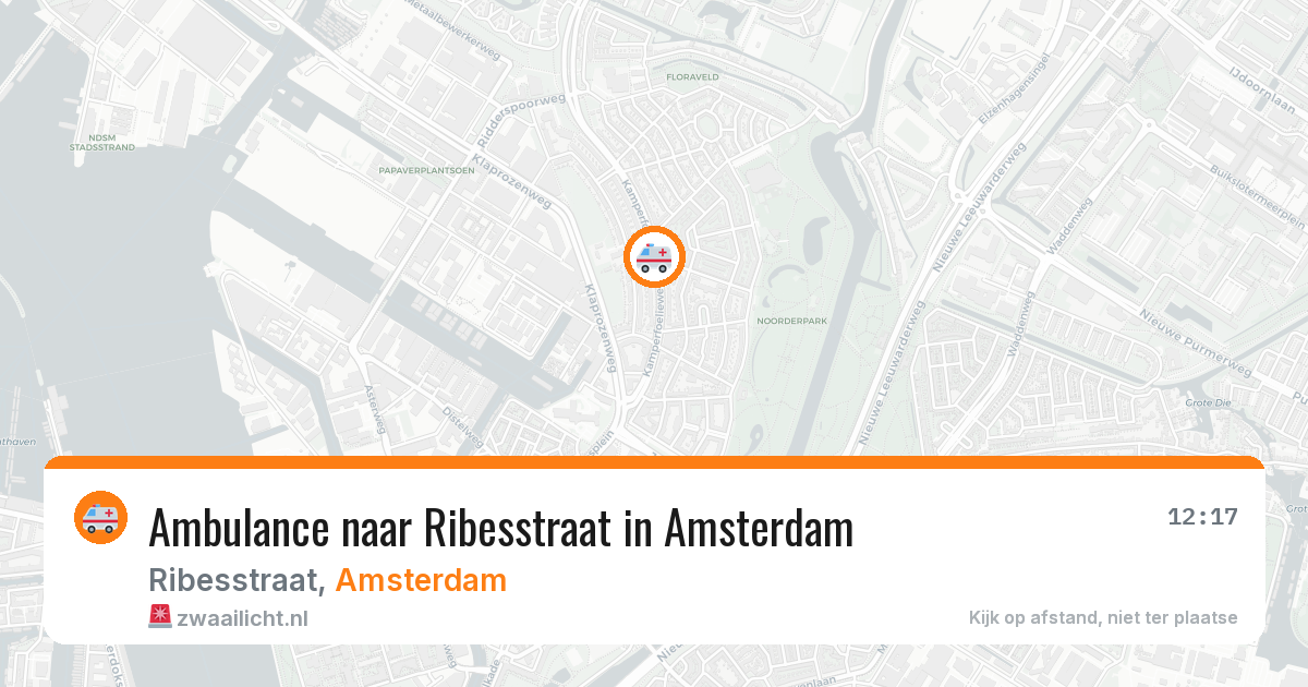 Ambulance naar Ribesstraat in Amsterdam — 3 jul 2026