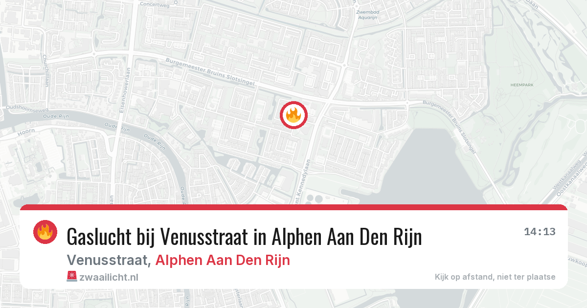 Gaslucht bij Venusstraat in Alphen Aan Den Rijn — 24 jul 2026