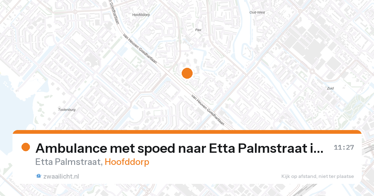 Ambulance met spoed naar Etta Palmstraat in Hoofddorp — 11 jun 2026