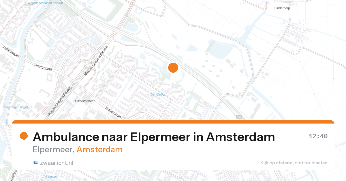 Ambulance naar Elpermeer in Amsterdam — 28 aug 2026