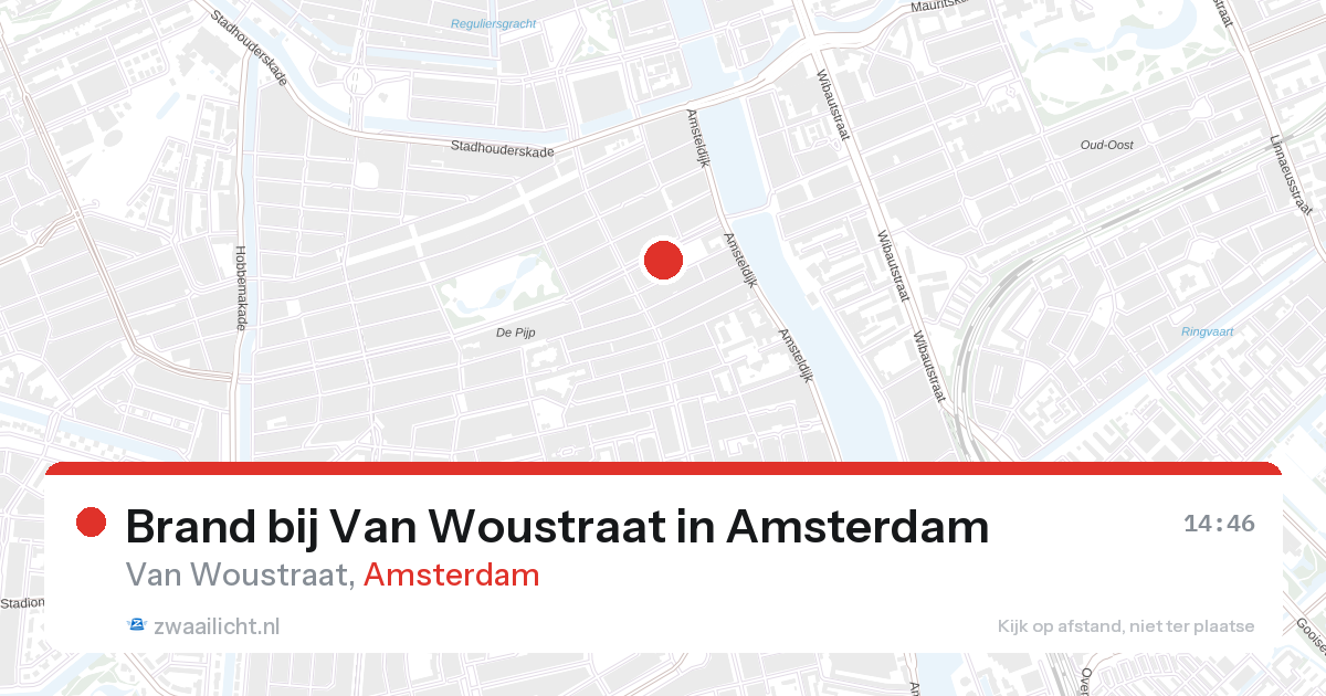 Brand bij Van Woustraat in Amsterdam — 28 aug 2026