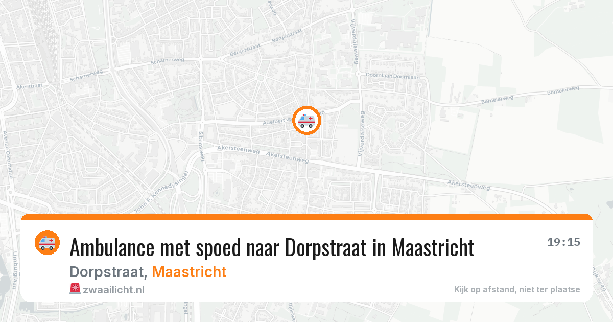 Ambulance met spoed naar Dorpstraat in Maastricht — 27 mrt 2026