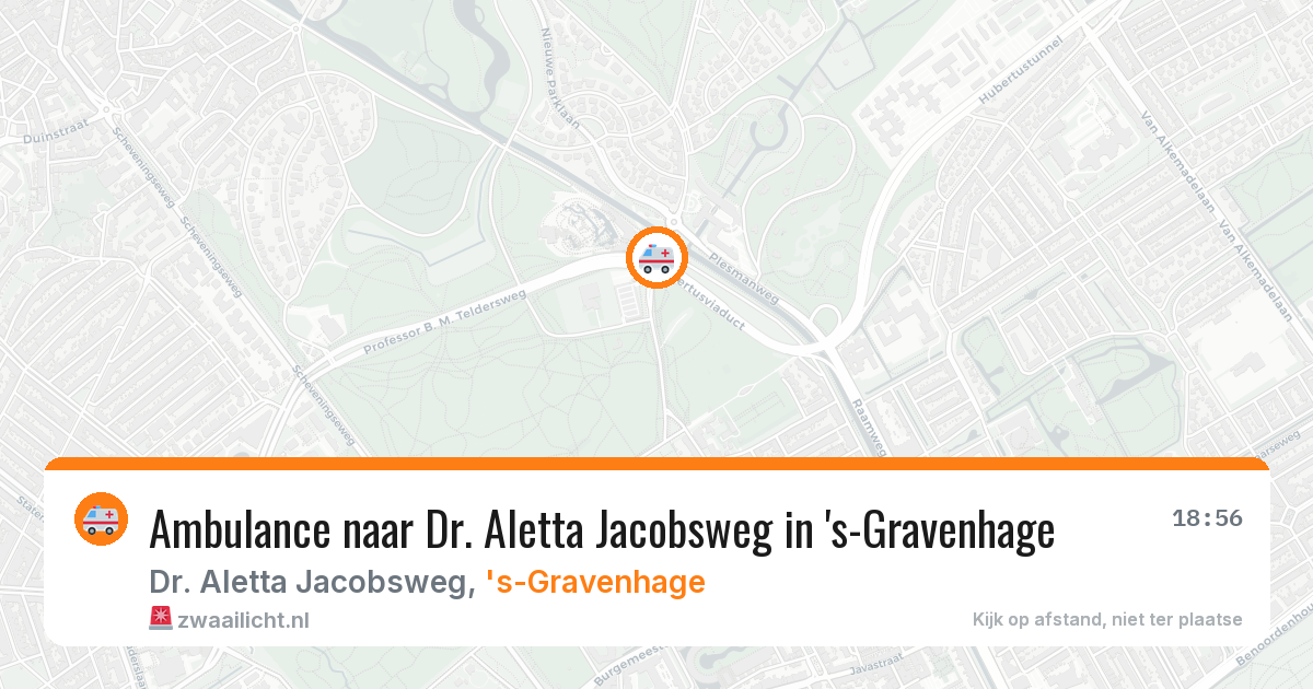 Ambulance naar Dr. Aletta Jacobsweg in 's-Gravenhage — 14 aug 2026