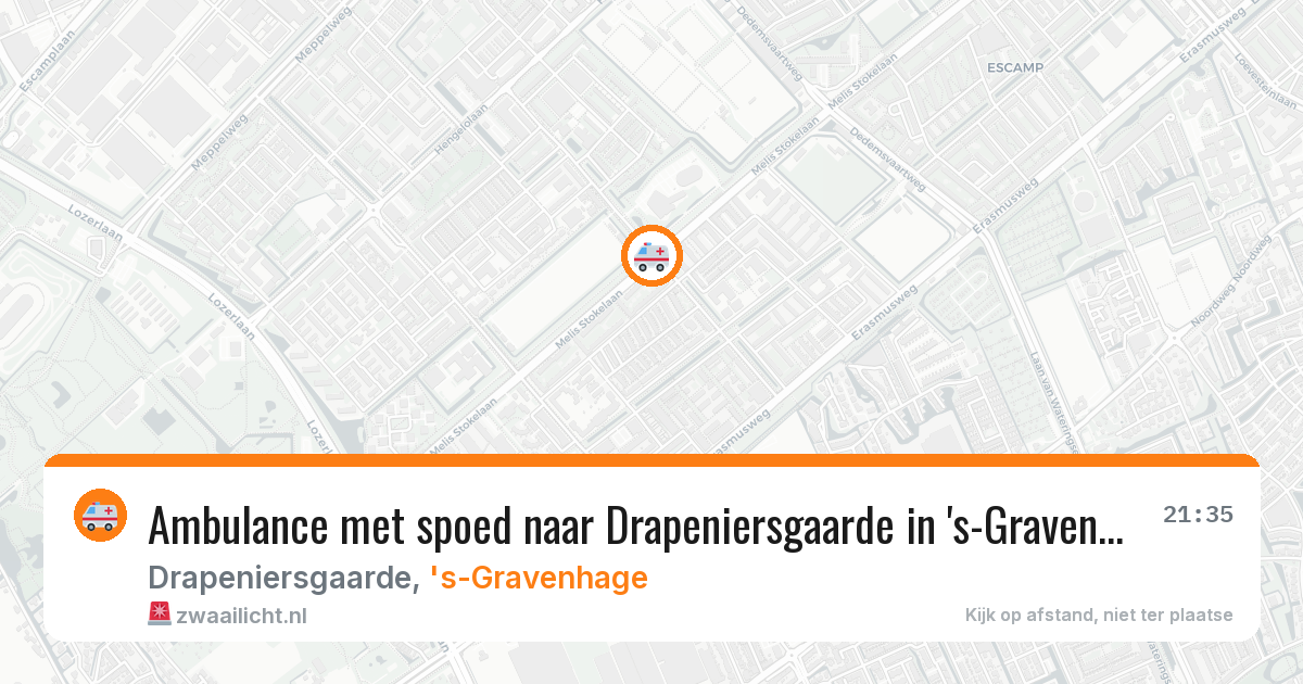 Ambulance met spoed naar Drapeniersgaarde in 's-Gravenhage — 15 mei 2026