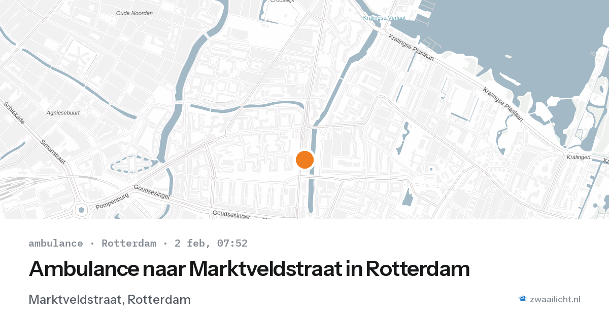 Ambulance naar Marktveldstraat in Rotterdam — 2 feb 2026