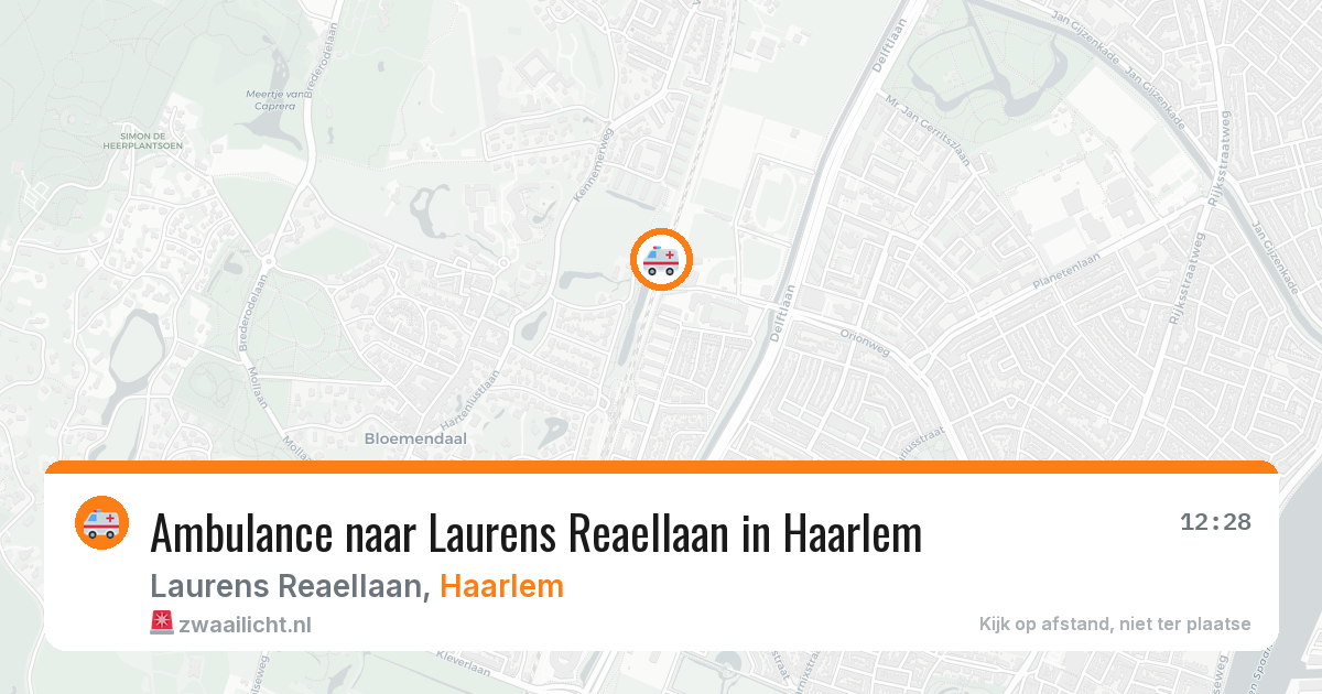 Ambulance naar Laurens Reaellaan in Haarlem — 30 jul 2026