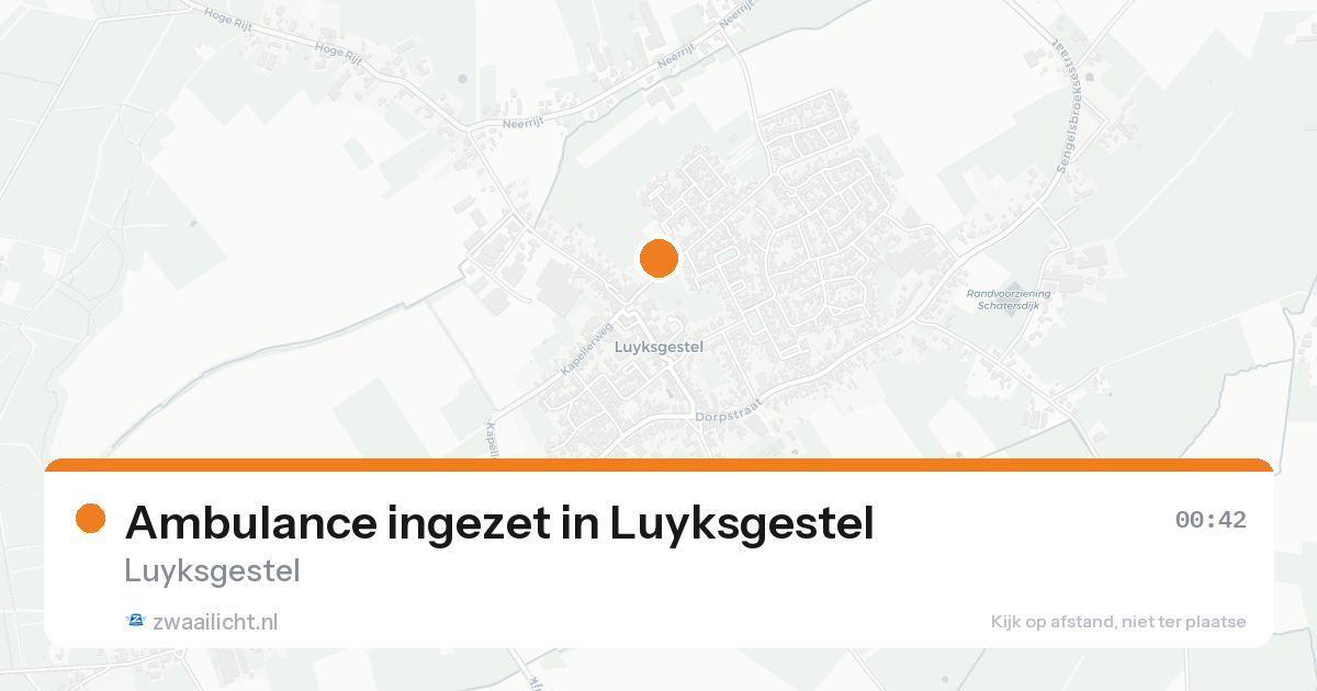 Ambulance ingezet in Luyksgestel — 7 feb 2026