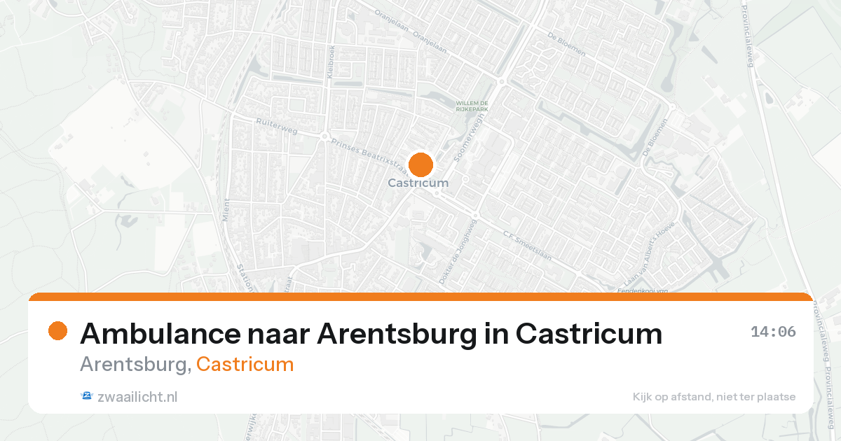 Ambulance naar Arentsburg in Castricum — 21 aug 2026