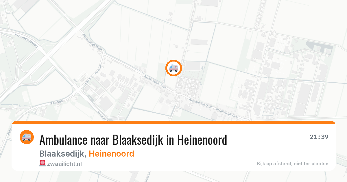 Ambulance naar Blaaksedijk in Heinenoord — 25 mei 2026
