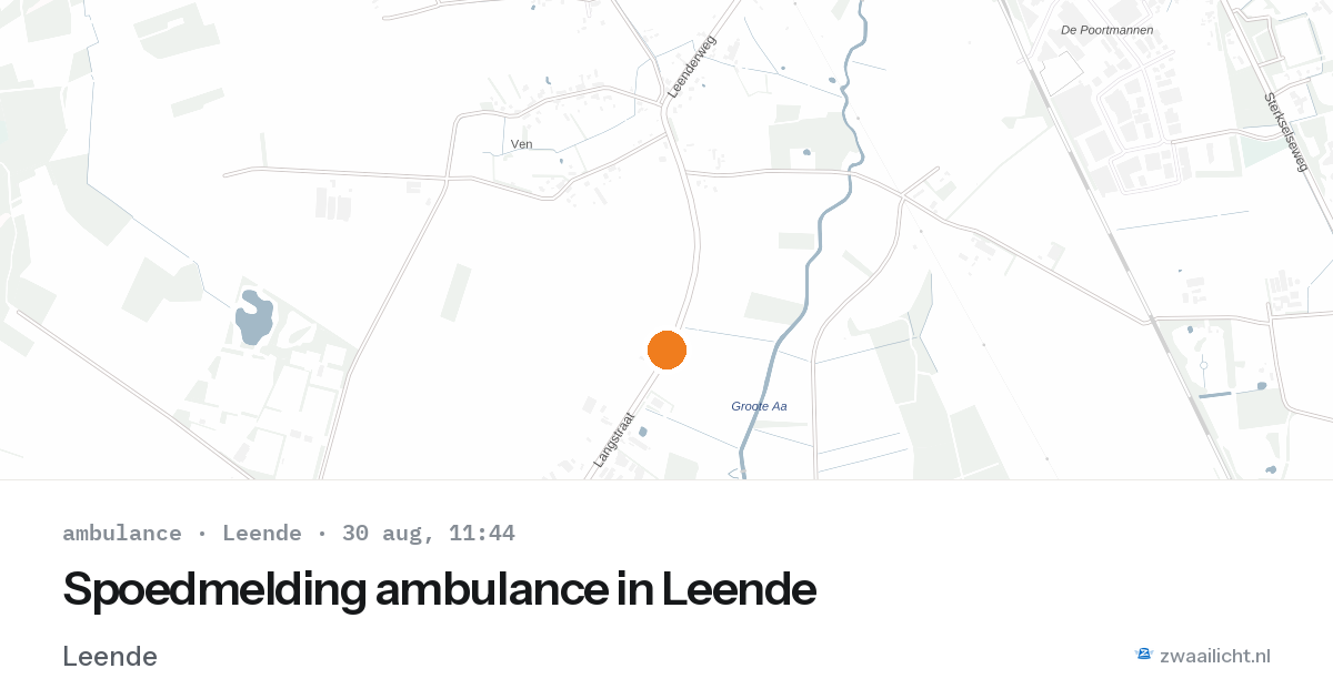 Spoedmelding ambulance in Leende — 30 aug 2026