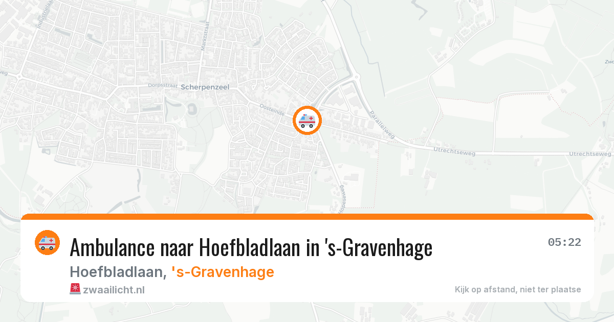 Ambulance naar Hoefbladlaan in 's-Gravenhage — 20 mrt 2026