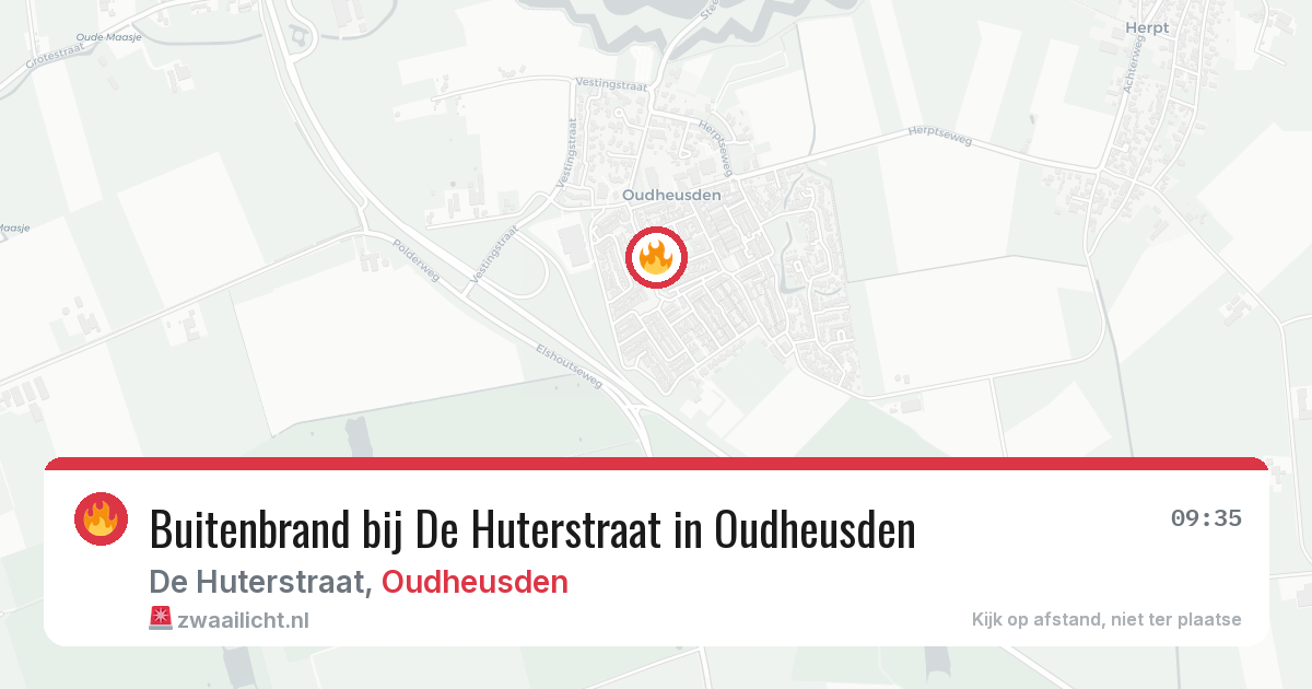 Buitenbrand bij De Huterstraat in Oudheusden — 5 jun 2026