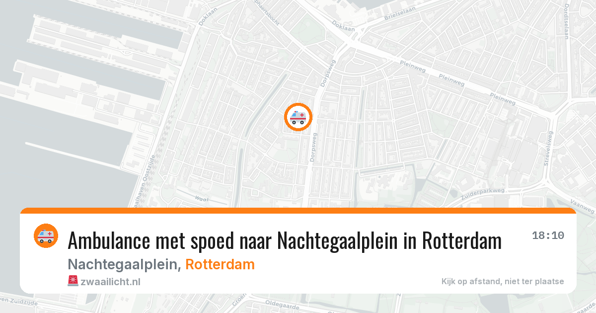 Ambulance met spoed naar Nachtegaalplein in Rotterdam — 3 aug 2026