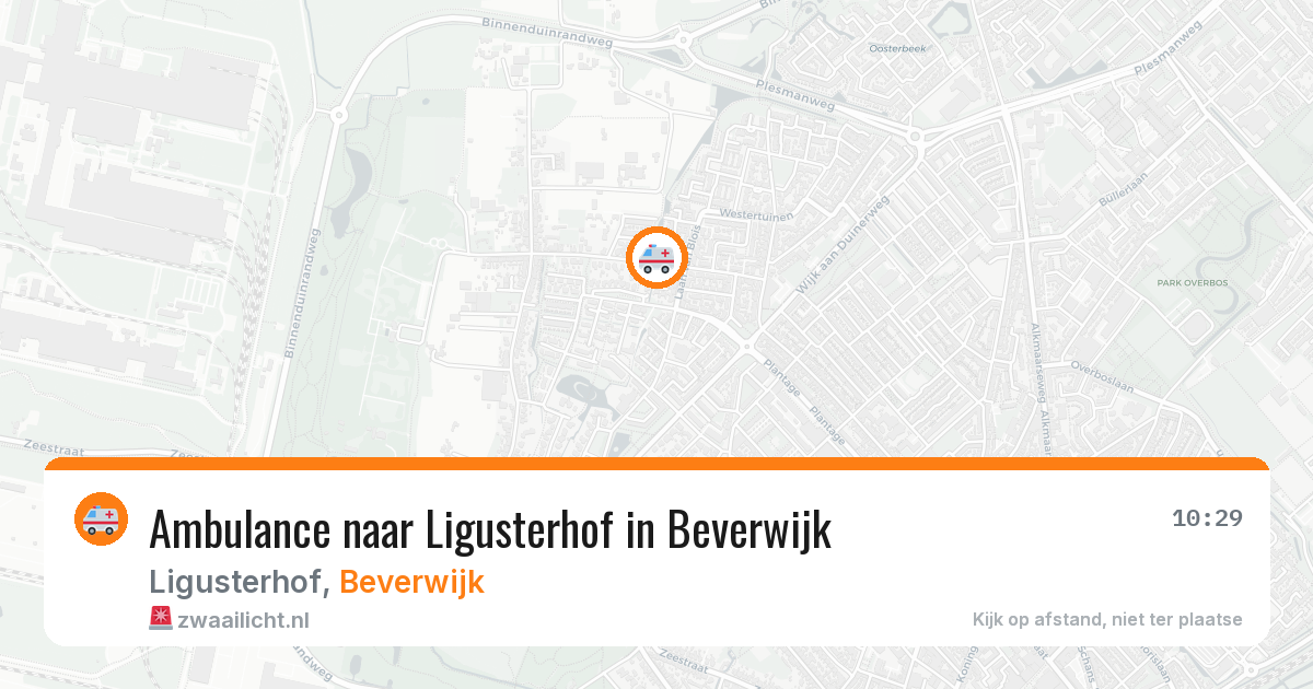 Ambulance naar Ligusterhof in Beverwijk — 9 jun 2026