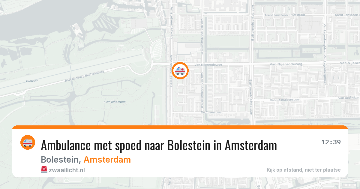 Ambulance met spoed naar Bolestein in Amsterdam — 17 jun 2026