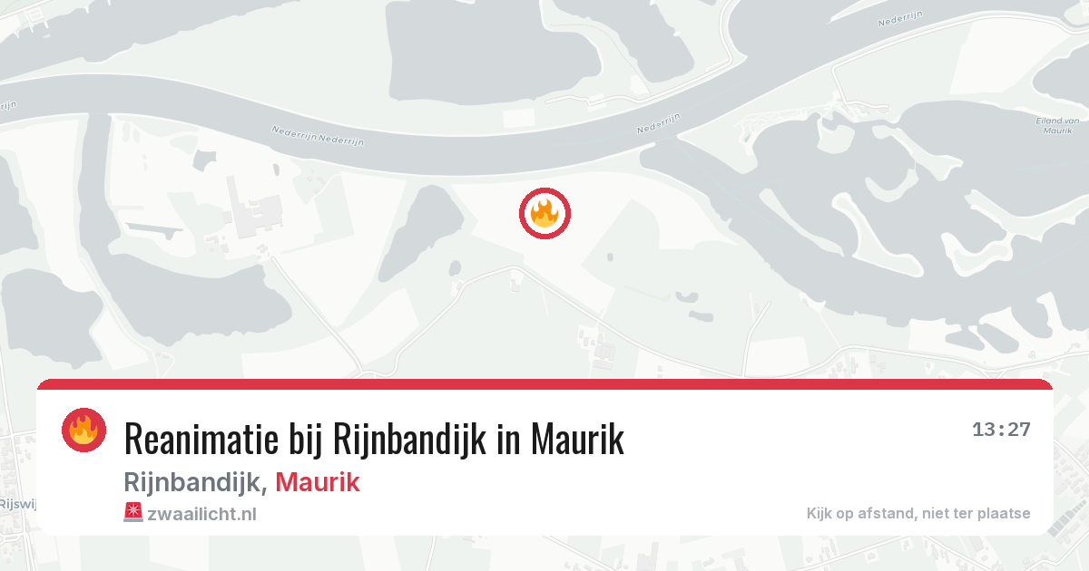 Reanimatie bij Rijnbandijk in Maurik — 18 mei 2026