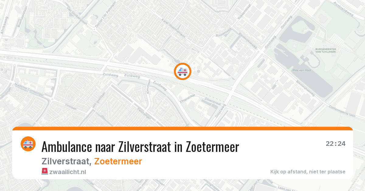 Ambulance naar Zilverstraat in Zoetermeer — 5 aug 2026