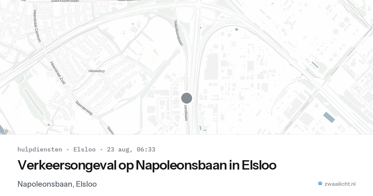 Verkeersongeval op Napoleonsbaan in Elsloo — 23 aug 2026