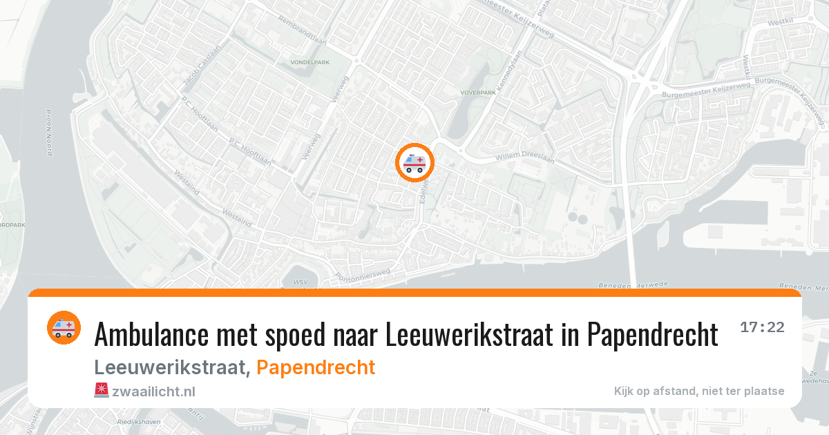 Ambulance met spoed naar Leeuwerikstraat in Papendrecht — 29 apr 2026