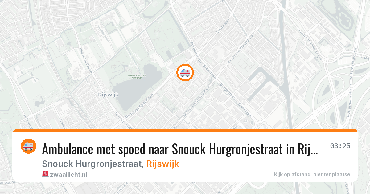Ambulance met spoed naar Snouck Hurgronjestraat in Rijswijk — 25 apr 2026
