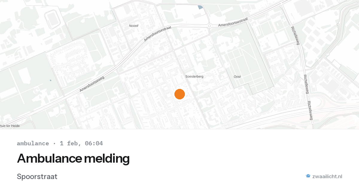Ambulance melding — 1 feb 2026
