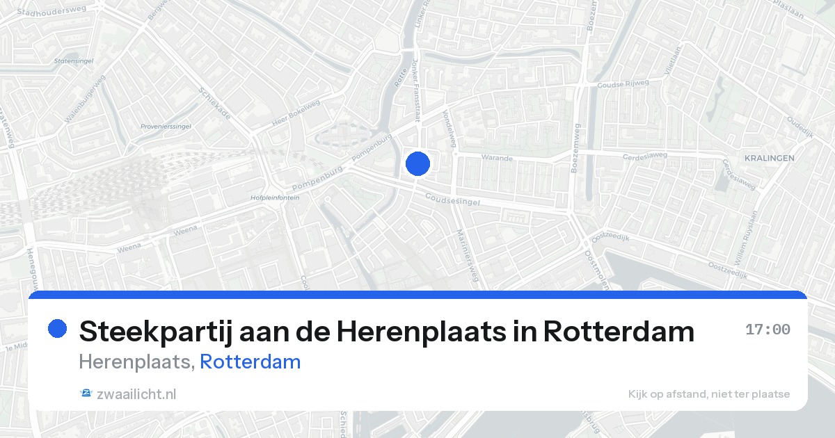 Steekpartij aan de Herenplaats in Rotterdam — 23 aug 2026