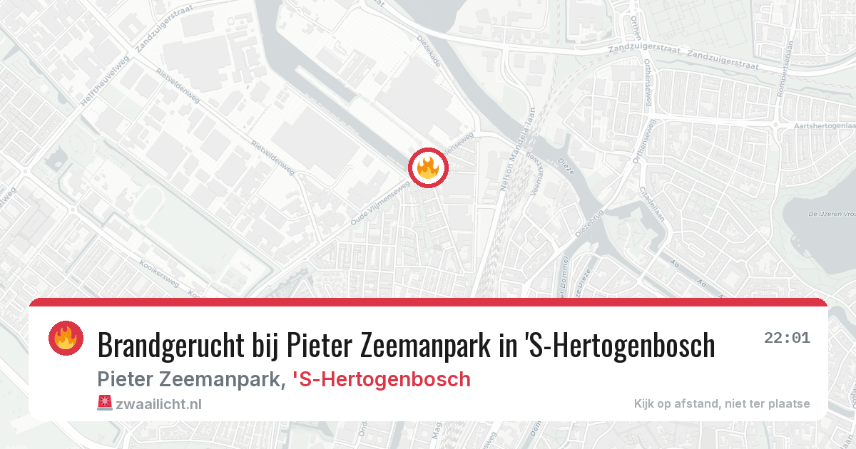 Brandgerucht bij Pieter Zeemanpark in 'S-Hertogenbosch — 29 jul 2026