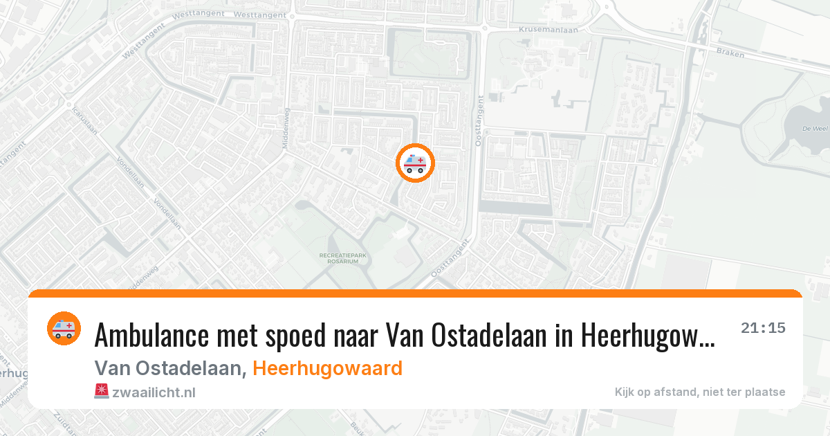 Ambulance met spoed naar Van Ostadelaan in Heerhugowaard — 25 mrt 2026