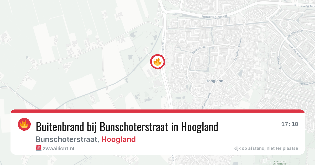 Buitenbrand bij Bunschoterstraat in Hoogland — 5 aug 2026