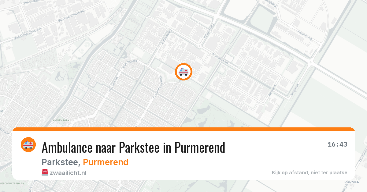 Ambulance naar Parkstee in Purmerend — 23 mei 2026