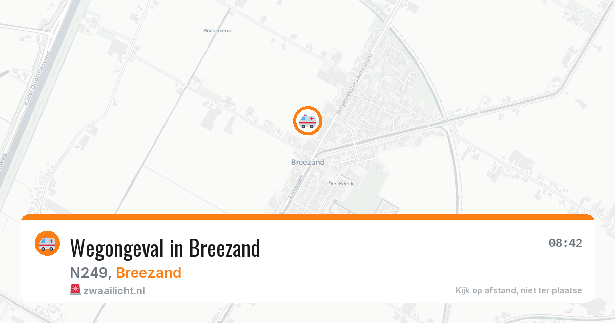 Wegongeval in Breezand — 13 apr 2026