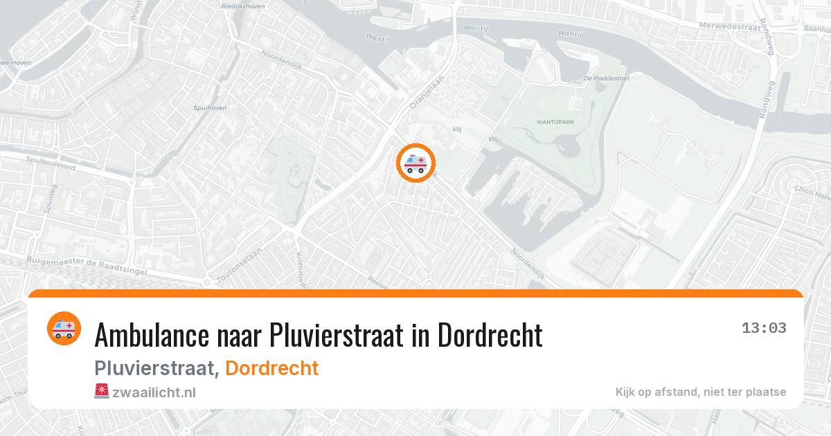Ambulance naar Pluvierstraat in Dordrecht — 4 aug 2026