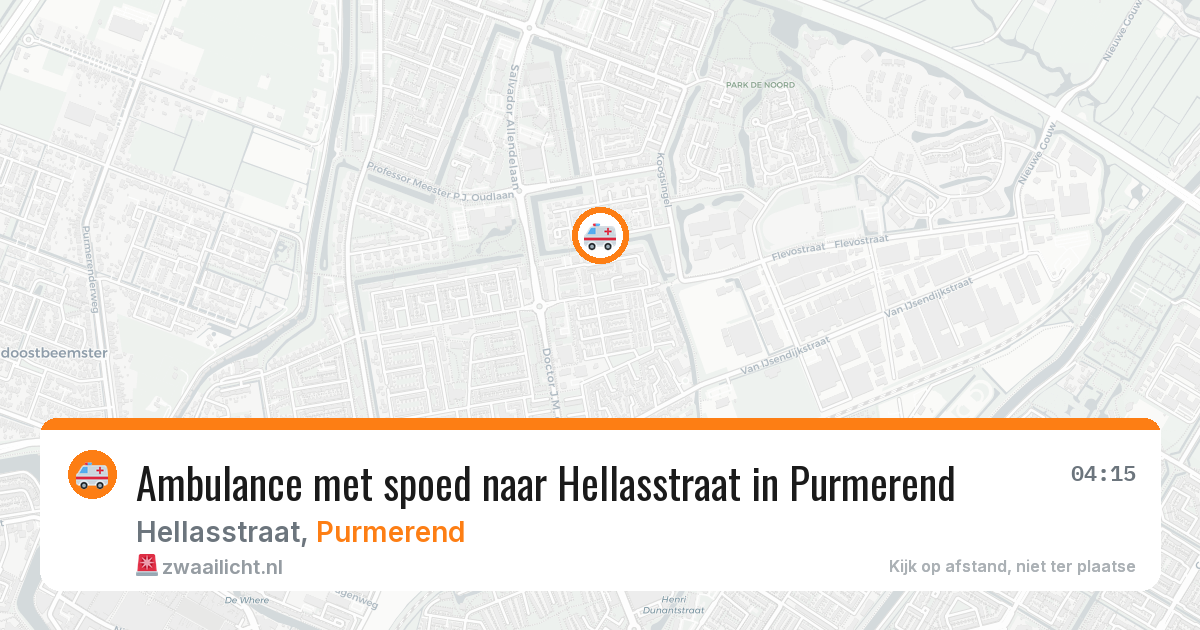 Ambulance met spoed naar Hellasstraat in Purmerend — 26 jan 2026
